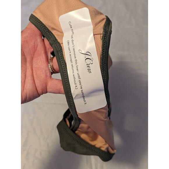 J Crew Green Mid Rise Cheeky Coverage Bikini Swim Bottom Size Medium (874) - Picture 8 of 12